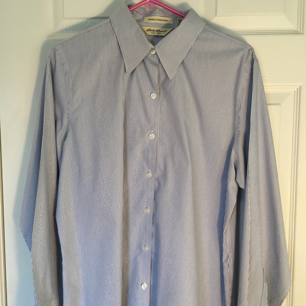 Women’s Oxford No Iron button front shirt